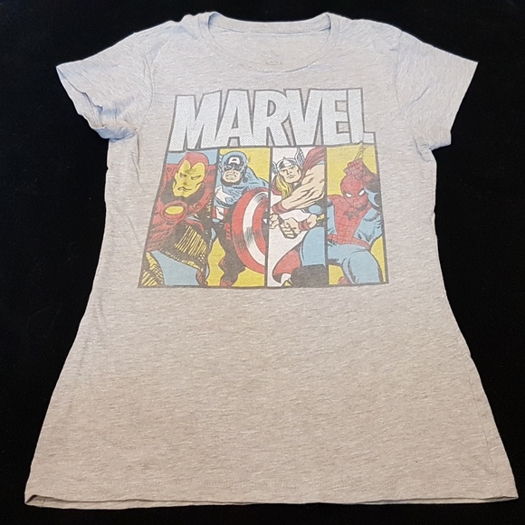 🤑 2/$30 🤑 Marvel Grey Graphic T-shirt - Picture 2 of 5